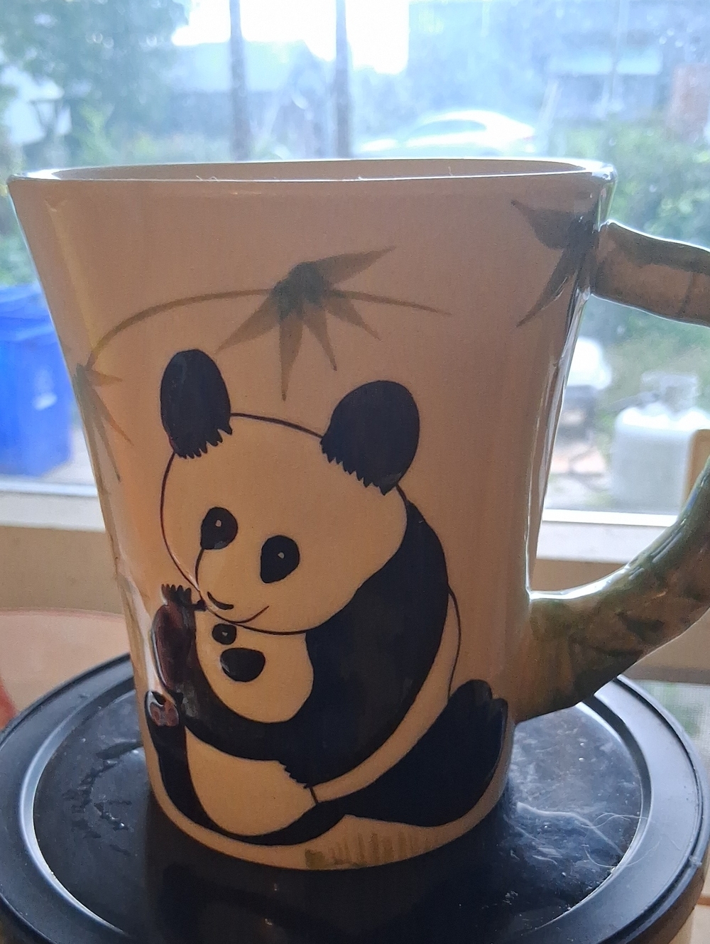 Pier 1 Ceramic Panda Mug - White and Black